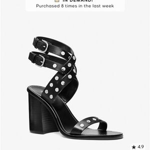 Black Strappy Heeled Sandals